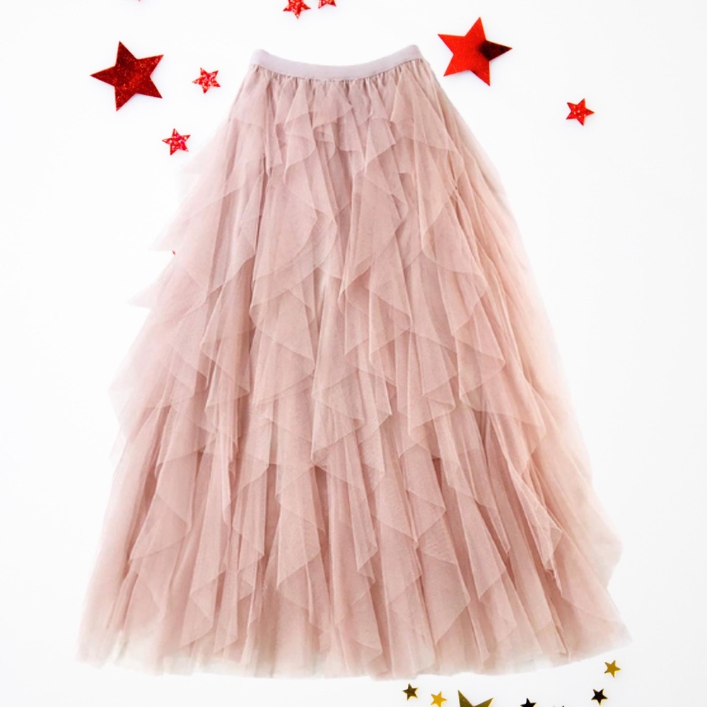 Women's Long Rainbow A Line Tulle Tutu Skirts Tiered Skirt Petticoat
Color: Tull